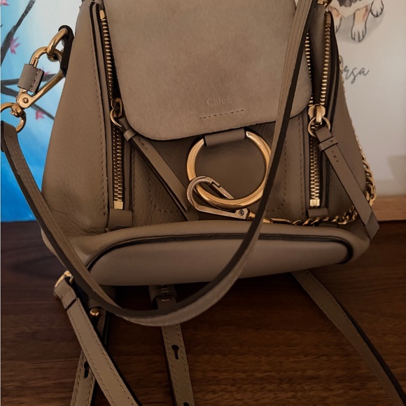 Chloe Mini Faye Backpack Motty Grey - Picture 6 of 15